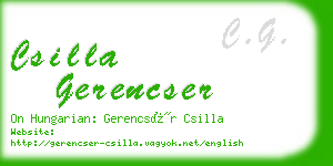 csilla gerencser business card